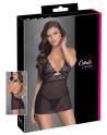 nuisette sexy en dentelle et résille transparente avec string assorti e la collection cottelli.