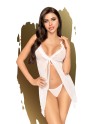 babydoll résille blanche semi transparente de chez votre penthouse