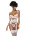 ensemble lingerie mapalé en dentelle et résille transparente florale pour mariée