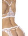 ensemble lingerie de mapalé avec soutiengorge et string en dentelle florale blanche