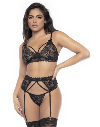 ensemble lingerie sexy en dentelle noire de votre mapalé.