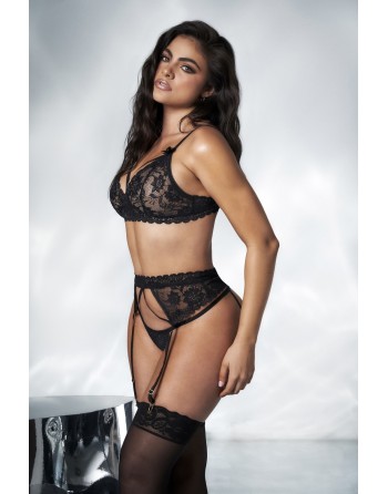 ensemble lingerie sexy en dentelle noire de votre mapalé.