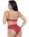 parure lingerie sensuelle avec soutiengorge et culotte rouge sensuelle.