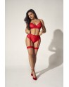 parure lingerie sensuelle avec soutiengorge et culotte rouge sensuelle.