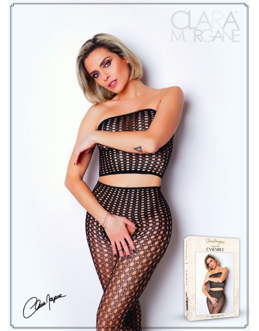 ensemble sexy en résille de la collection clara morgane