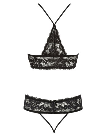 soutiengorge en dentelle noire et string ouvert de la cottelli, vente en .