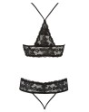 soutiengorge en dentelle noire et string ouvert de la cottelli, vente en .