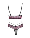 soutiengorge en dentelle rouge et noire et son string assorti de votre collection cottelli lingerie sexy.