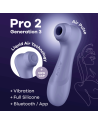  tendance sensuelle : pro 2 génération 3 connect app et vibration  lila satisfyer