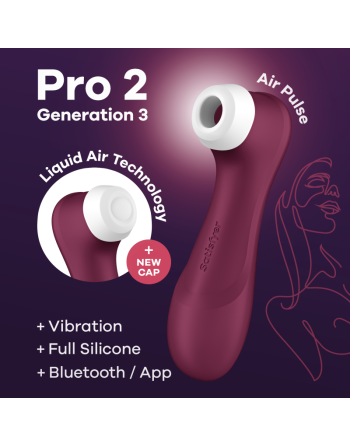  tendance sensuelle : pro 2 génération 3 connect app  vin rouge satisfyer