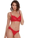  dreamgirl : ensemble rouge microfibre et dentelle