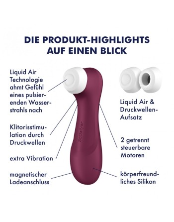  tendance sensuelle : pro 2 génération 3  bordeaux satisfyer