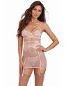  lingerie ensemble avec jupe taille haute jarretelles