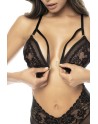 body sexy en dentelle et fine résille noire de la marque de lingerie sexy mapalé