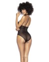 body noir sexy effet mouillé avec résille transparente de mapalé lingerie