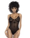 body sexy noir en dentelle et fine résille de mapalé lingerie pour les pros