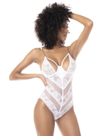 body blanc sexy de la marque mapalé, de lingerie sexy