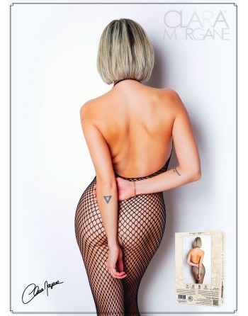 bodystocking noir avec son sublime dos nu de votre clara morgane