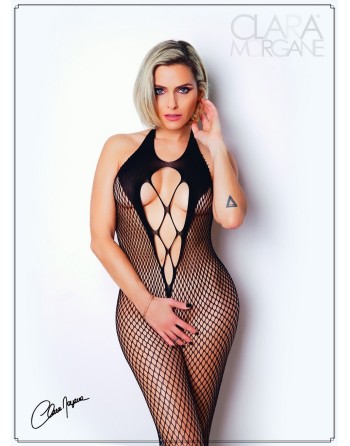 bodystocking noir avec son sublime dos nu de votre clara morgane