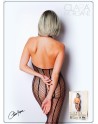 bodystocking noir seins nus en fine résille de la collection clara morgane