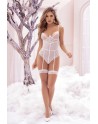 body string ouvert en dentelle blanche de la collection mapalé, de nuisette et body sexy