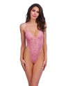  lingerie dreamgirl : body string rose échancré et jupe 