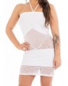  be lily dress : robe courte blanche coupe bustier