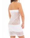  be lily dress : robe courte blanche coupe bustier