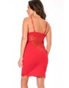 robe rouge avec décollecté forme de v de la collection de robe pas cher be lily