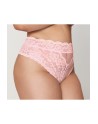 String grande taille dentelle taille haute rose - DG1477XPNK