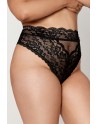 culotte, grande taille, en dentelle noire, taille haute de chez dreamgirl