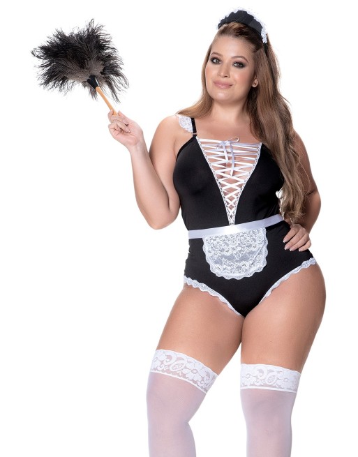 costume femme de ménage sexy pour femme grande taille du 2xl au 4xl.