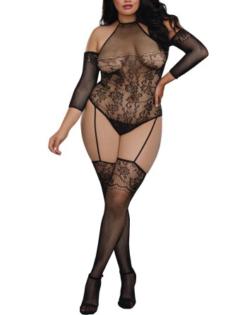  dreamgirl bodystocking grande taille effet body jarretelles