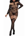  lingerie bodystocking grande taille reversible resille