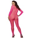  bodystocking rose fluo résille grande taille