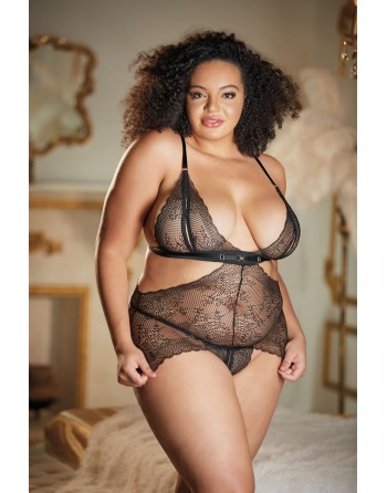 nuisette en dentelle noire grande taille de chez votre allure