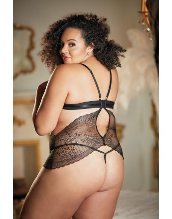 nuisette en dentelle noire grande taille de chez votre allure