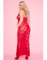  lingerie sexy : nuisette grande taille longue rouge