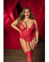  de body rouge sexy pour grande taille de la marque mapalé.