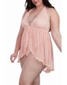  lingerie sexy : body grande taille string effet nuisette