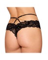 string dentelle noire ouvert avec chaines de dreamgirl lingerie sexy