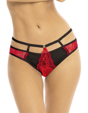 culotte rouge dentelle de la collection lingerie sexy rené rofé.