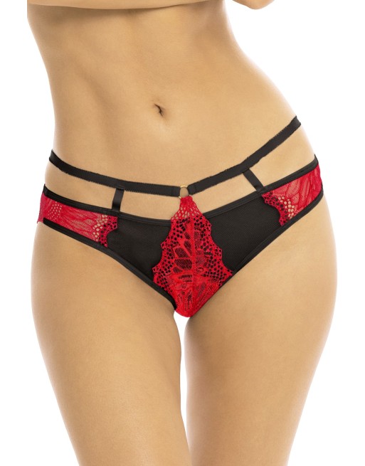 culotte rouge dentelle de la collection lingerie sexy rené rofé.