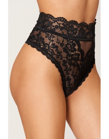 culotte en dentelle noire, taille haute de la marque dreamgirl