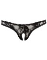 string ouvert en dentelle noire de la marque de lingerie sexy cottelli,