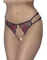 slip en dentelle florale ouvert à l'entrejambe de chez votre cottelli lingerie sexy.