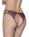 slip en dentelle florale ouvert à l'entrejambe de chez votre cottelli lingerie sexy.