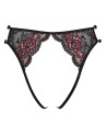 slip en dentelle florale ouvert à l'entrejambe de chez votre cottelli lingerie sexy.