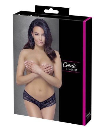 string dentelle noire de chez votre cottelli, vente de string et shorty dentelle sexy.