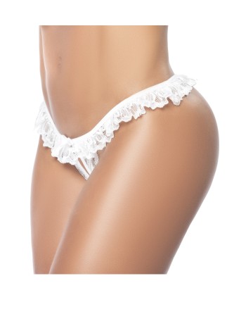 culotte ouverte en dentelle blanche de la collection mapalé, vente en de lingerie sexy mapalé